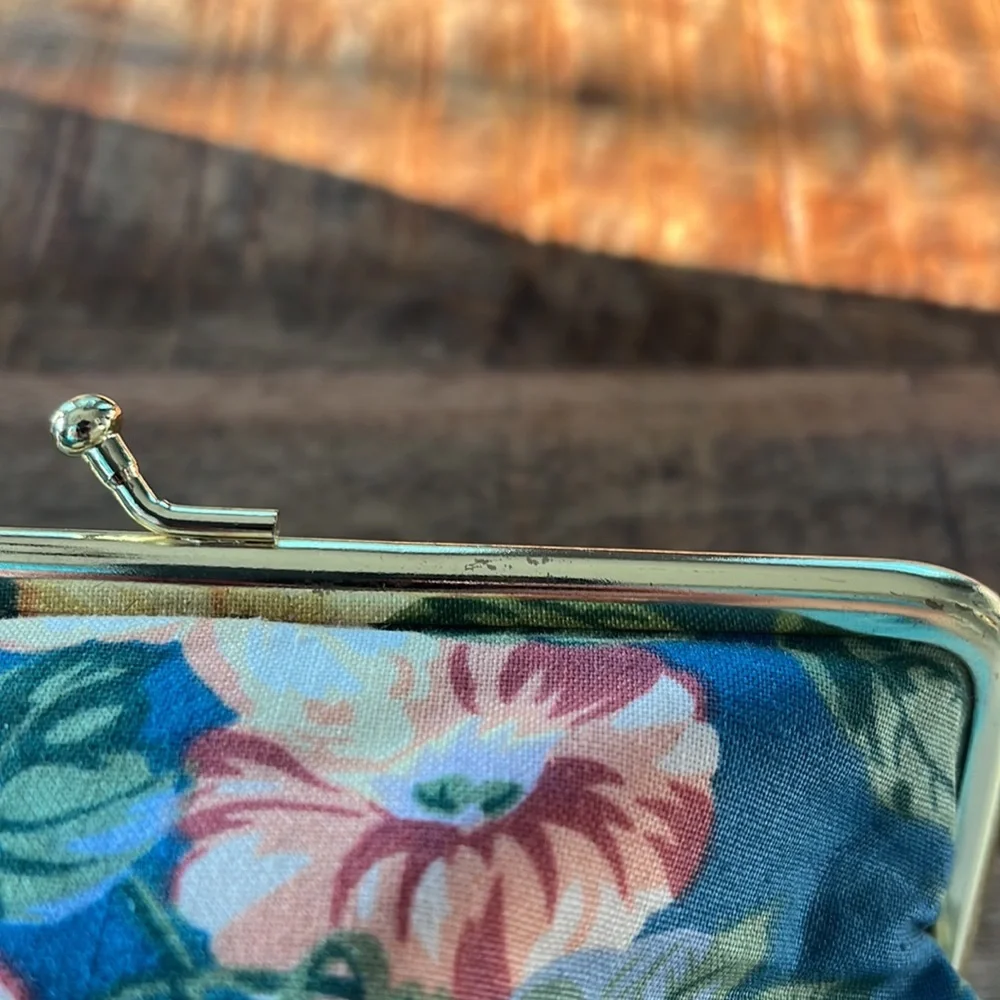 Diane Von Furstenberg Vintage Floral Fabric Cosmetic Purse